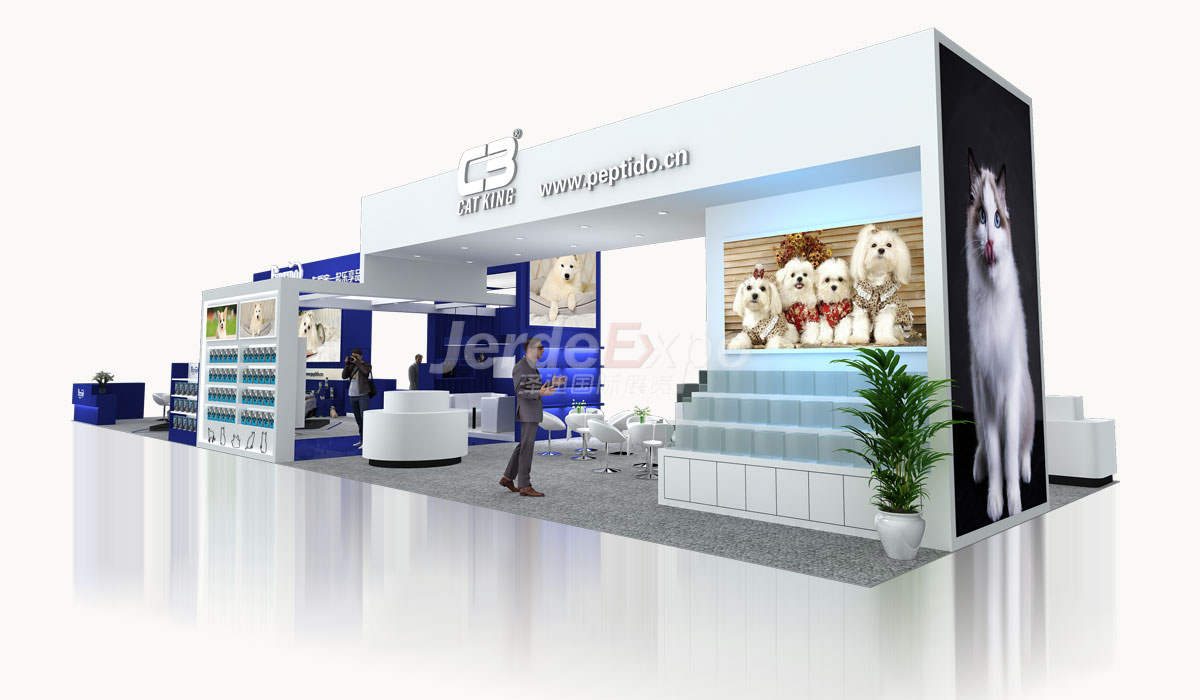 161㎡展覽會展臺設(shè)計(jì)效果圖