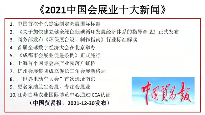 2021年會展業十大新聞 2021年會展業十大新聞